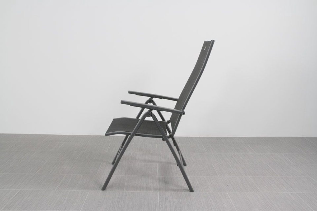 Hartman Set de 4 chaises de jardin réglables en aluminium Roma