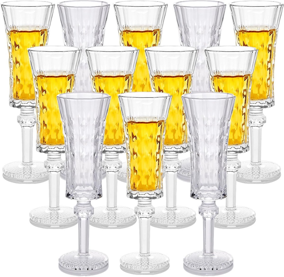 Elegante Cordial Glazen met Steel - Set van 12 voor Limoncello, Sherry en Likeur