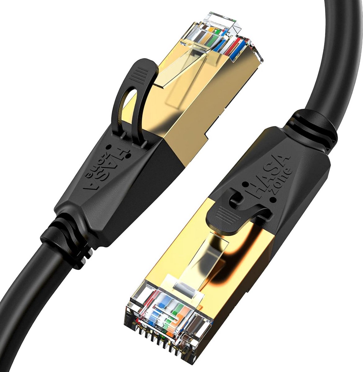 Cat 8 Netwerkkabel - Hoge Snelheid Gigabit Ethernet Kabel 1 Meter - 40 Gbps Ultrasnelle SFTP Patchkabel met Vergulde RJ45 Connectoren