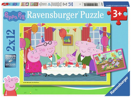 Peppa Pig puzzelset 2 x 12 stukjes