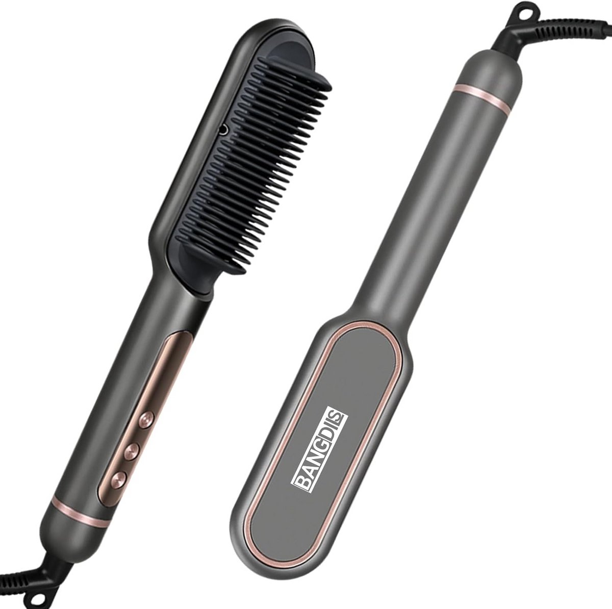 Haarstylingsborstel met Negatieve Ionen - Snelle Opwarming en 9 Temperatuurinstellingen voor Professioneel Resultaat