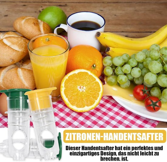 Citruspers Set 3 Stuks - Handmatige Citroenpers voor Vers Geperst Sap - Eenvoudig en Praktisch van Merkloos — afbeelding 3