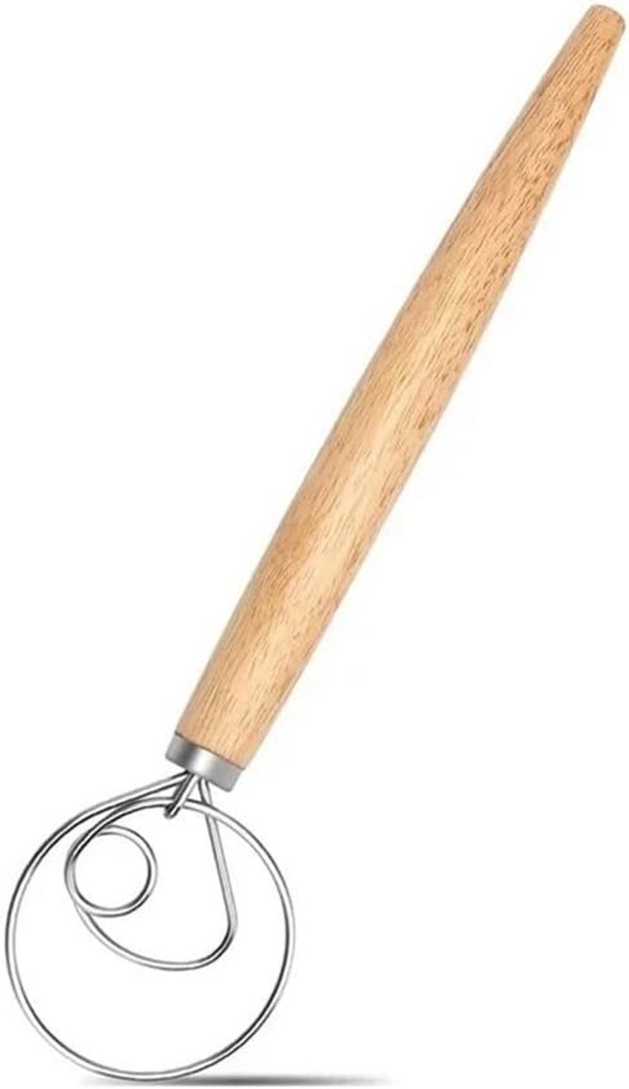 Roestvrijstalen Deeggarde met Houten Handvat - Ideaal voor Brood, Pizza en Gebak