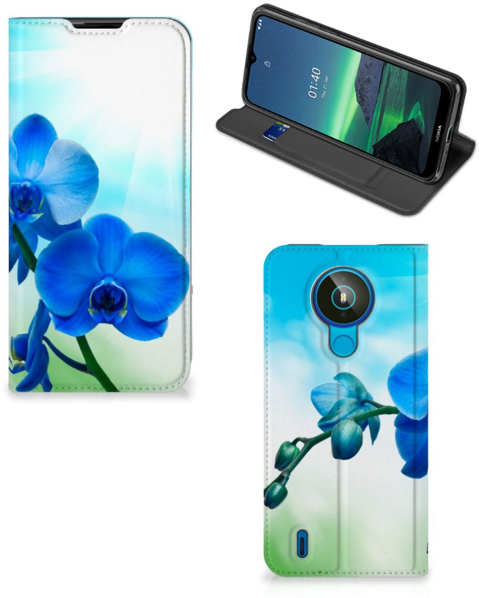 Nokia 1.4 Smart Cover Orchidee Blauw - Cadeau voor je Moeder