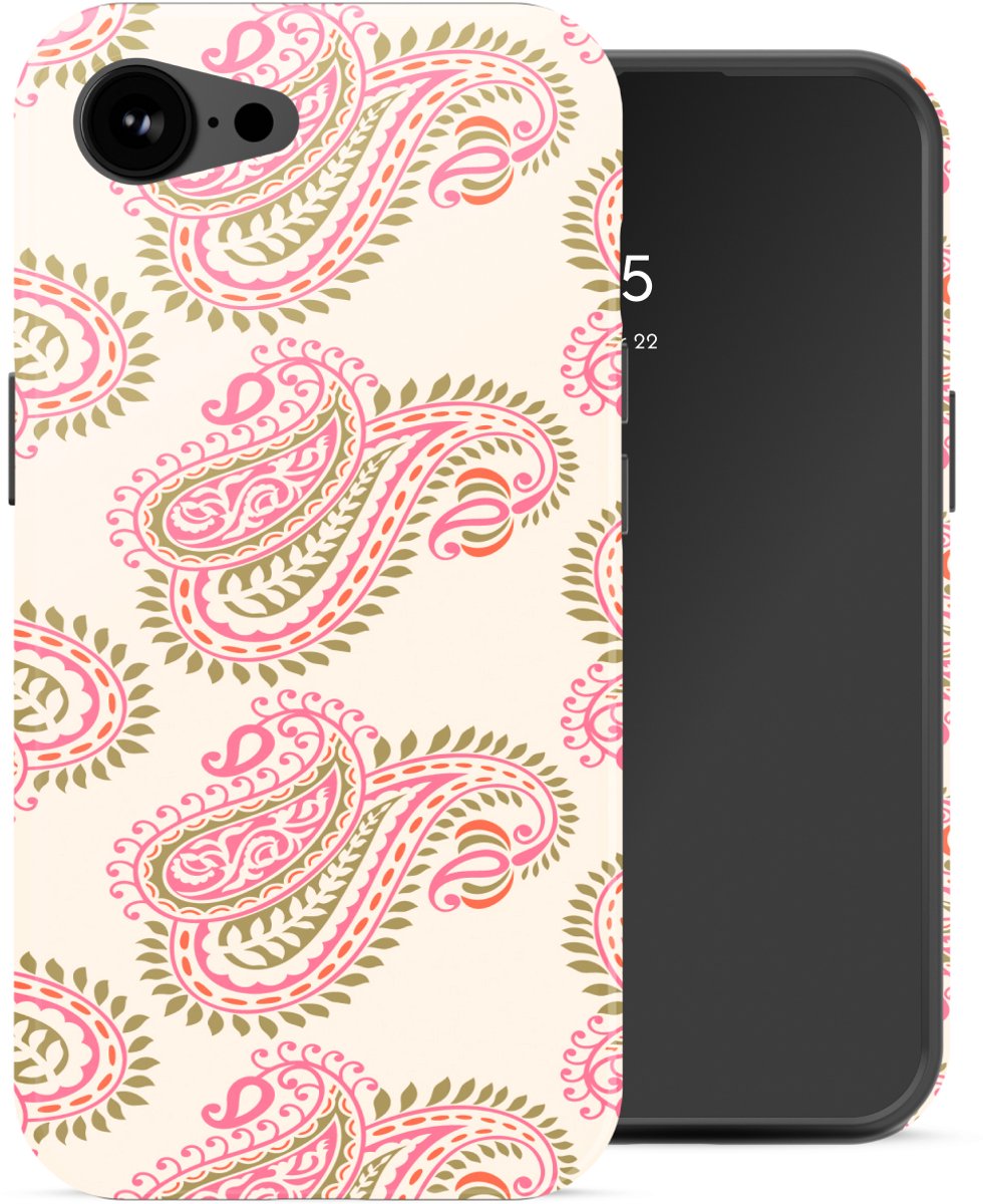 Selencia Hoesje - Geschikt voor Apple iPhone 17e / 16e - Backcover - Paisley Blush