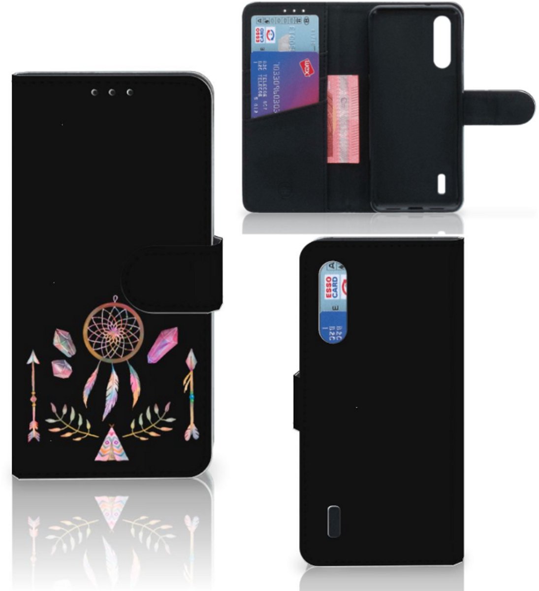 Boekhoesje voor Xiaomi Mi 9 Lite Leuk Hoesje Boho Dreamcatcher