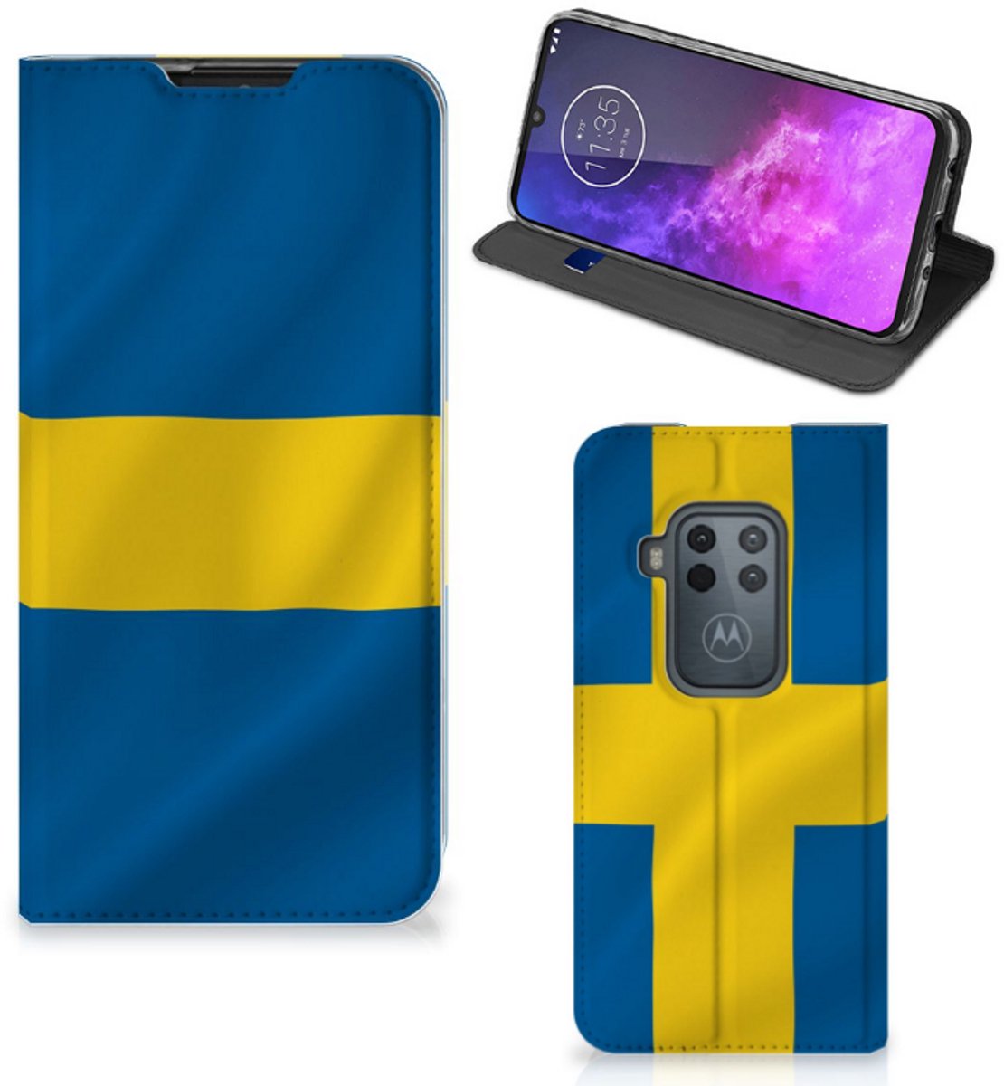 Motorola One Zoom Standcase Zweden