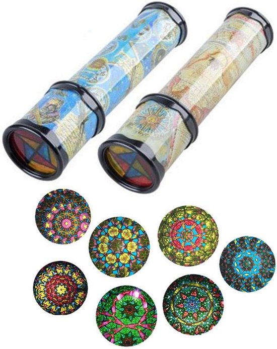 Killogood Twee caleidoscoop veelhoekige speelgoed - stressverlagend speelgoed - draaiend ruitvormig speelgoed - creatief nostalgisch cadeau.