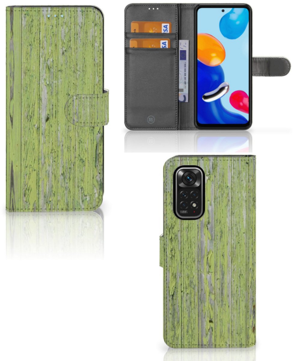 Xiaomi Redmi Note 11/11S Book Style Case Green Wood