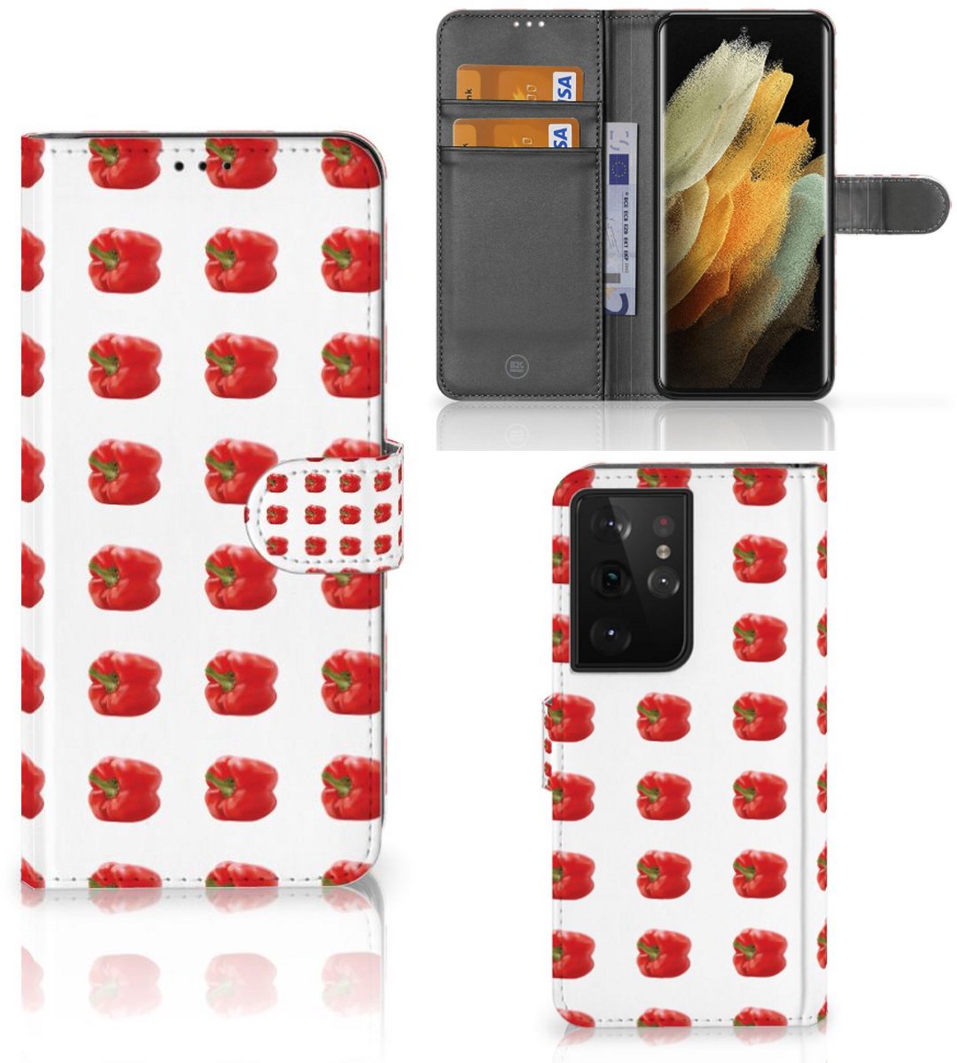 Samsung Galaxy S21 Ultra Book Cover Paprika Red
