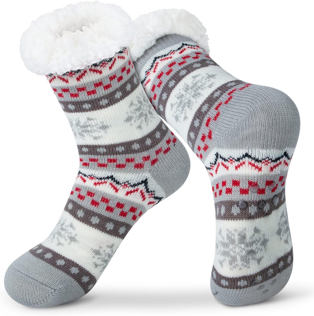 Pluizige Antislip Slippersokken voor Dames - Warme En Comfortabele Vloersokken