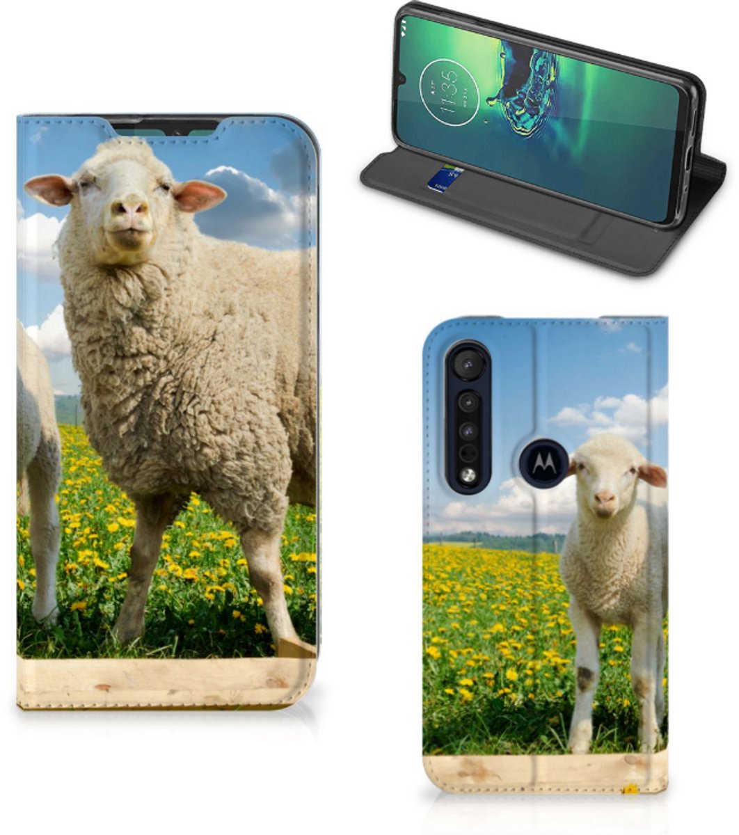 Motorola G8 Plus Hoesje maken Schaap en Lammetje