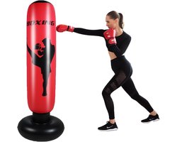 Boksbal Staand - Boxbal Volwassenen - Bokszak - Zwart - Fitness
