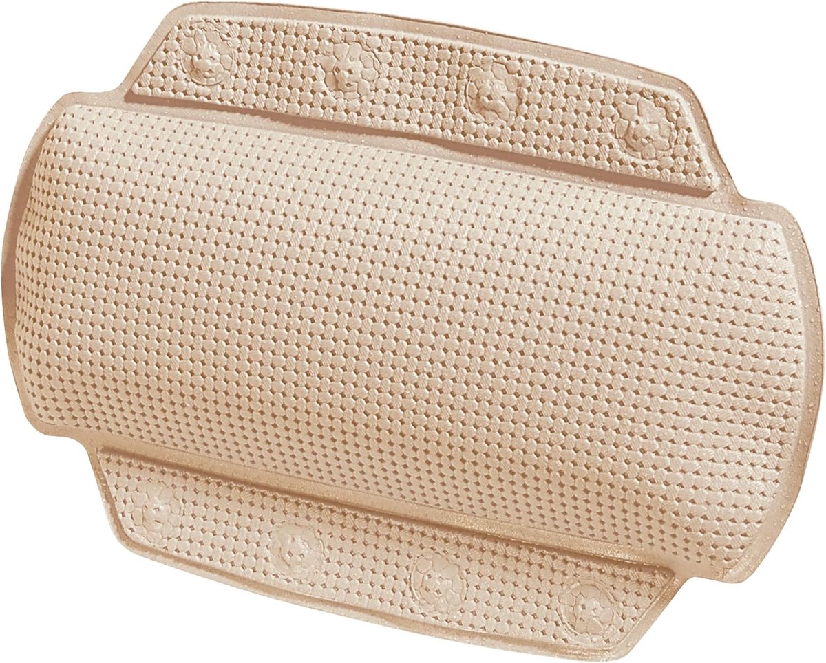 Badkussen PVC 32x23cm Beige – comfortabel en stijlvol voor in bad