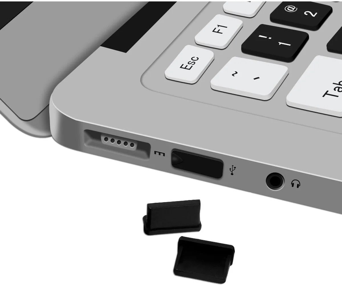 USB Stofdichte Plug Dopje voor Laptop / Notebook / Computer (2-Pack) - Kapje voor USB-A Apparaten tegen Stof en Vuil Zwart