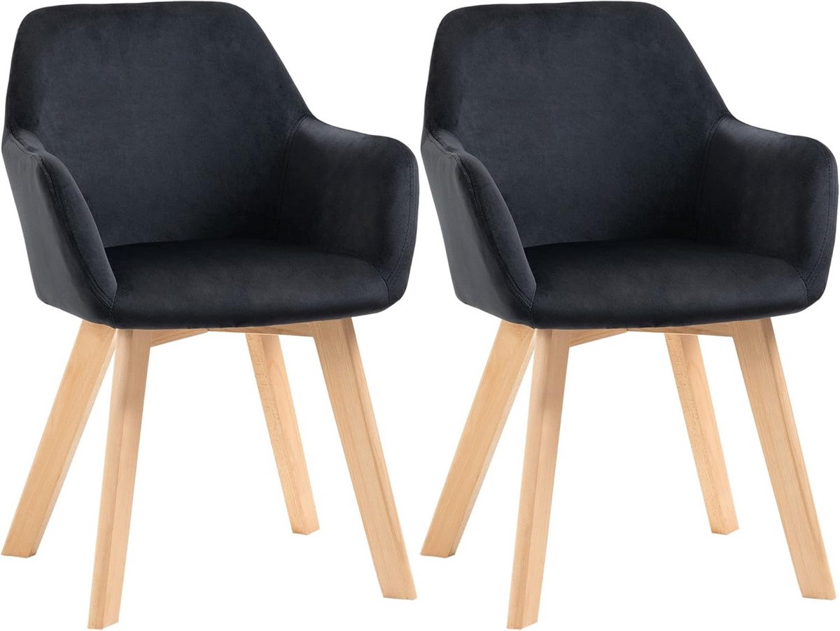 Set van 2 Eetkamerstoelen met Armleuning