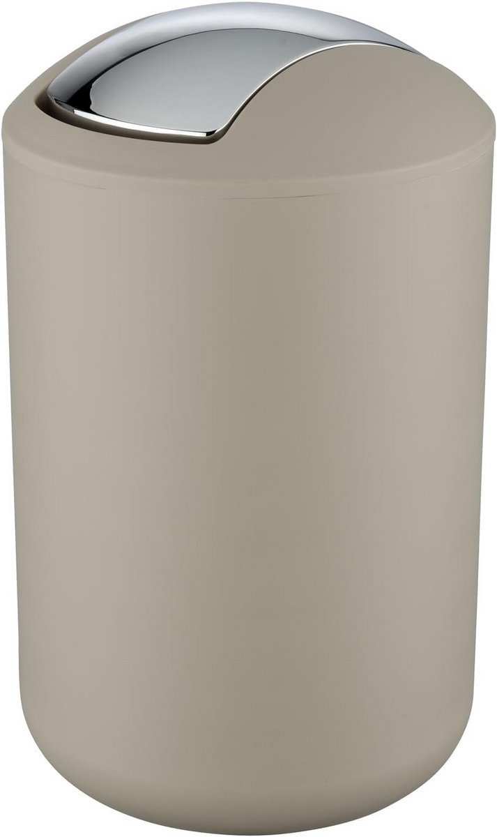 Stijlvolle Ronde Badkamer Prullenbak 6.5 Liter Taupe