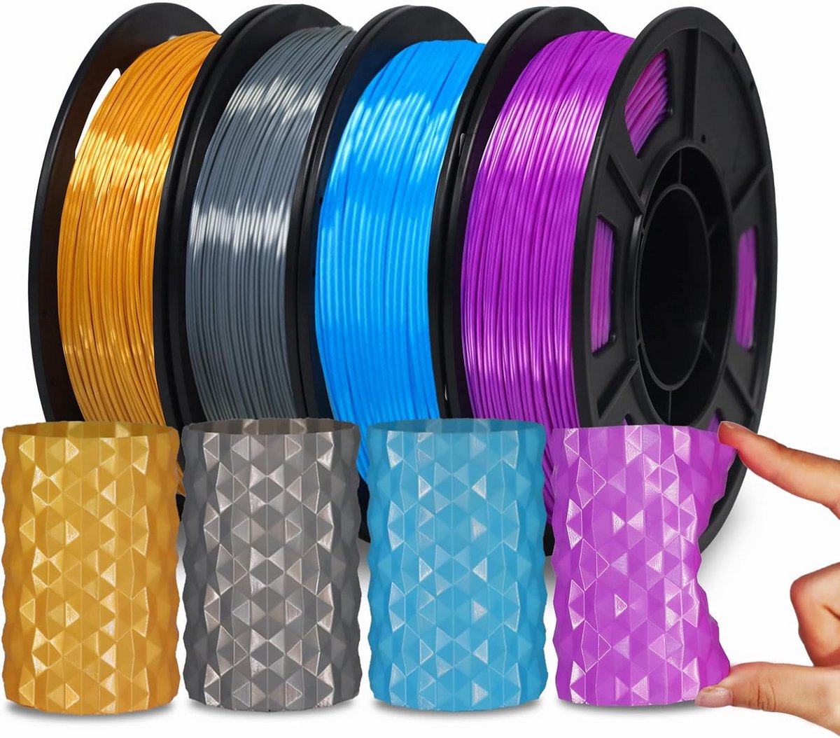 TPU Filament 1,75 mm - Flexibel en Elastisch 3D Printing Materiaal - Hoge Hardheid en Veerkracht - 1 kg