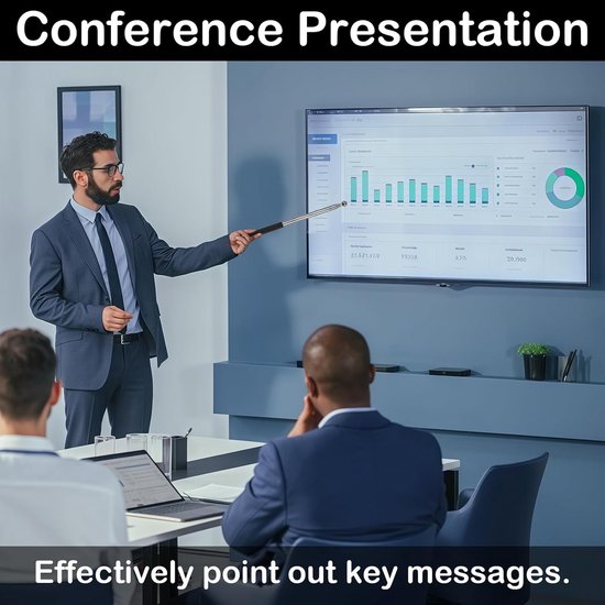 Aanwijsstok voor Onderwijs - 2 Stuks, Telescopisch en Uitschuifbaar — afbeelding 4