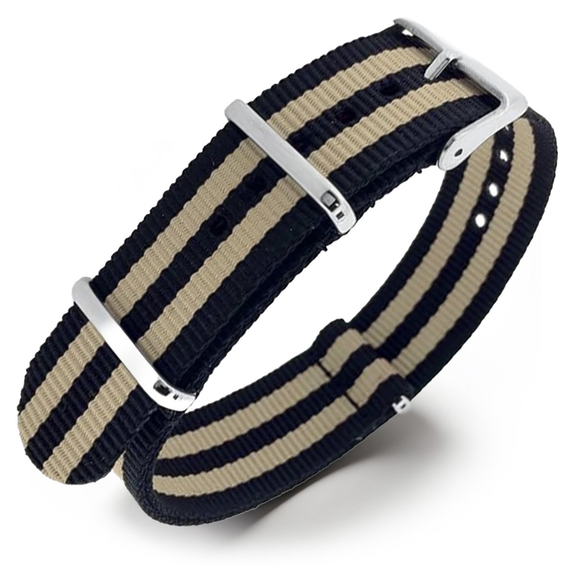 NATO Horlogeband G10 Military Nylon Strap - James Bond Khaki 22mm