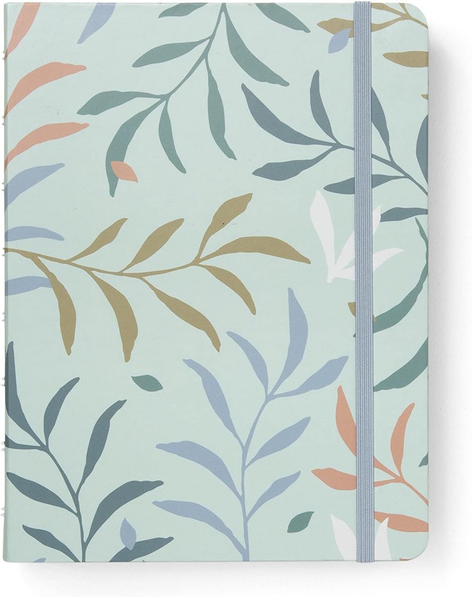 Botanical A5 Refillable Notebook Mint - Perfect for Note-Taking