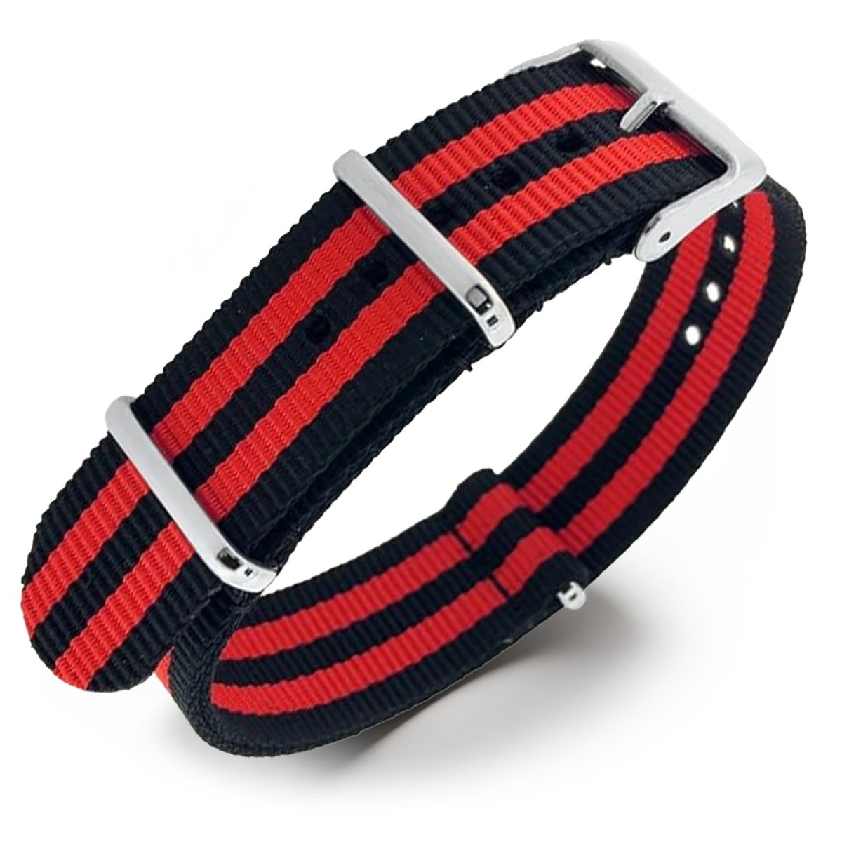 NATO Horlogeband G10 Military Nylon Strap - James Bond Rood 18mm