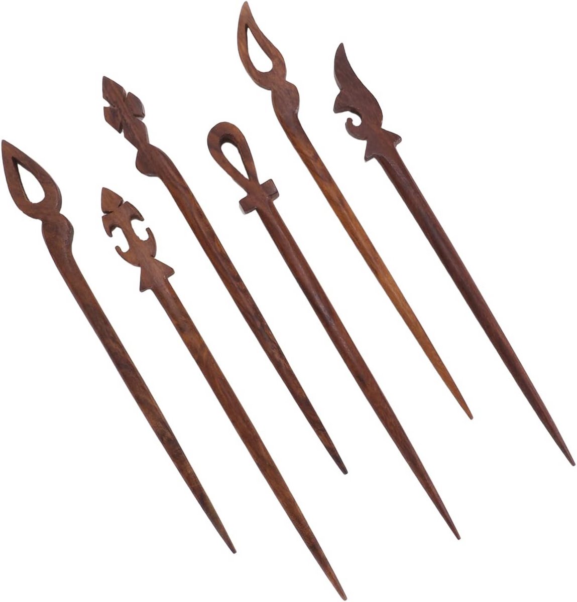 Houten Haarspelden Set - Vintage Japanse Haaraccessoires voor Chignons en Rollen
