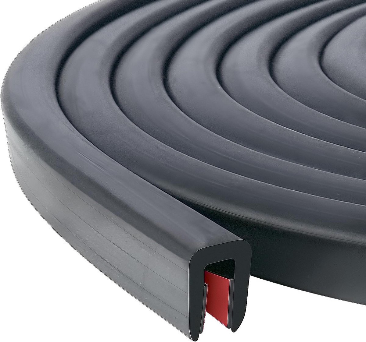 Randbescherming EPDM Profiel - Rubberen Afdichting voor Auto, Deuren en Tafelhoeken - 6 mm x 6 m