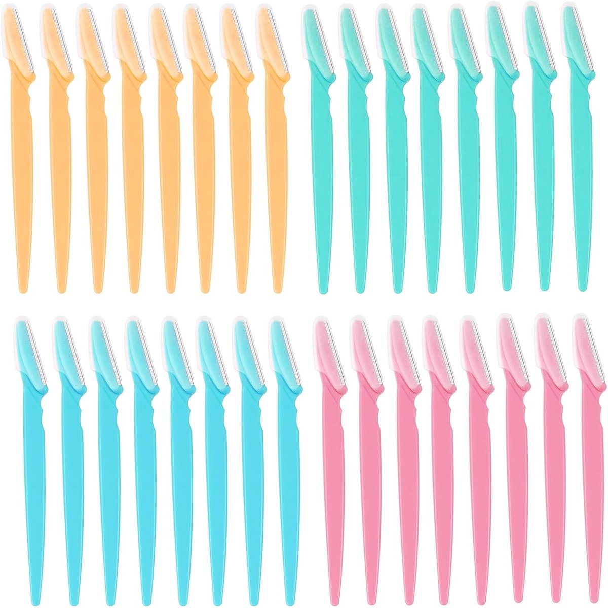 32 Stuks Wenbrauwscheerapparaten - Herbruikbare Gezichtsscheerapparaten voor Dames en Heren - Draagbare Trimmers voor Perfecte Wenkbrauwen