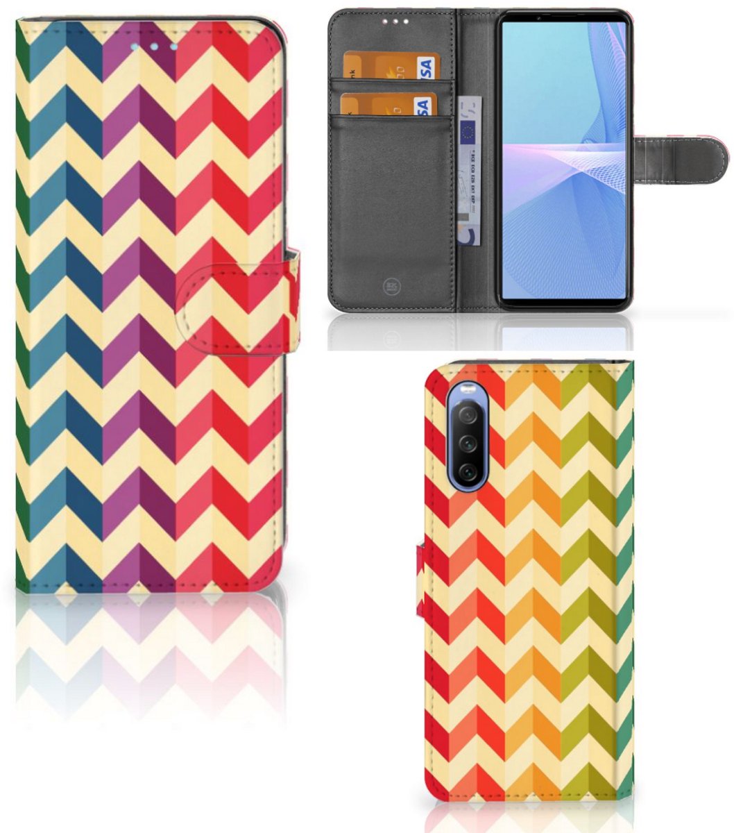 Sony Xperia 10 III Telefoon Hoesje Zigzag Multi Color