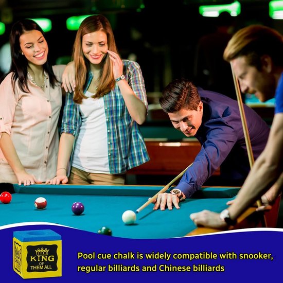 Antislip Snookerkrijt Set voor Pool Cue - 6/12 Stuks - Optimaal Grip en Controle voor Biljart Spelers — afbeelding 4