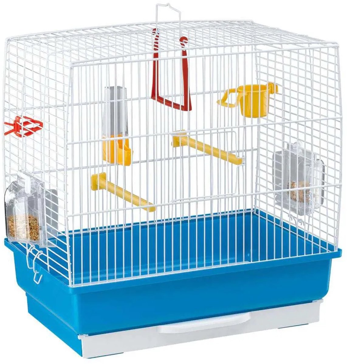 Bol.com Ferplast Vogelkooi Rekord 2 - Wit/Pastel - 39 x 25 x 41 cm aanbieding
