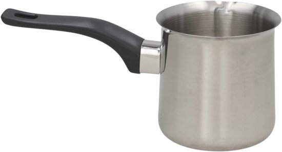 Gerimport melk en sauspan klein - RVS - 500 ml - D9 x H9 cm - metaal