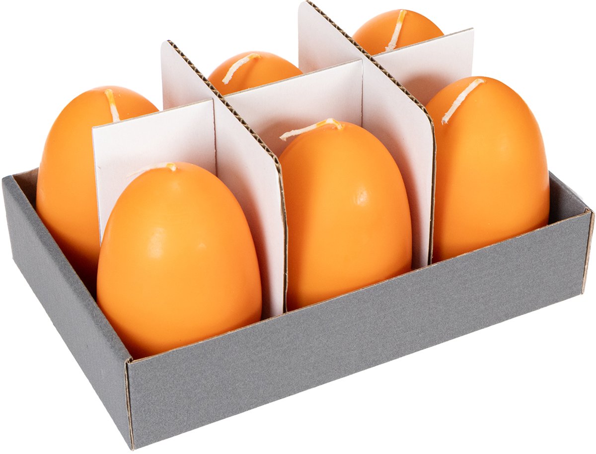 Eivormige kaarsen voor paasdecoratie, zorgen voor de perfecte paassfee