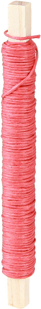 Papierkoord draad gewikkeld Ø0,8mm 22m rood