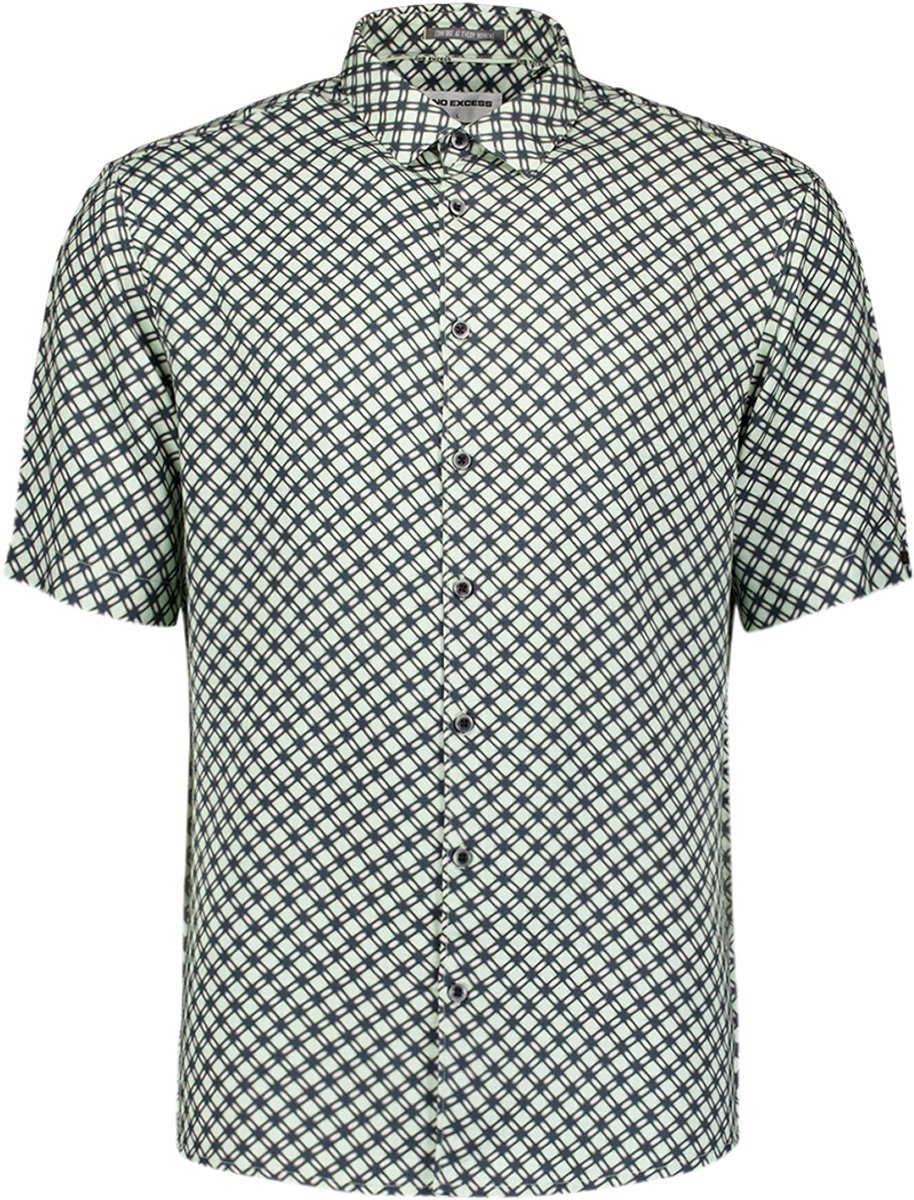 Stretch overhemd met allover print