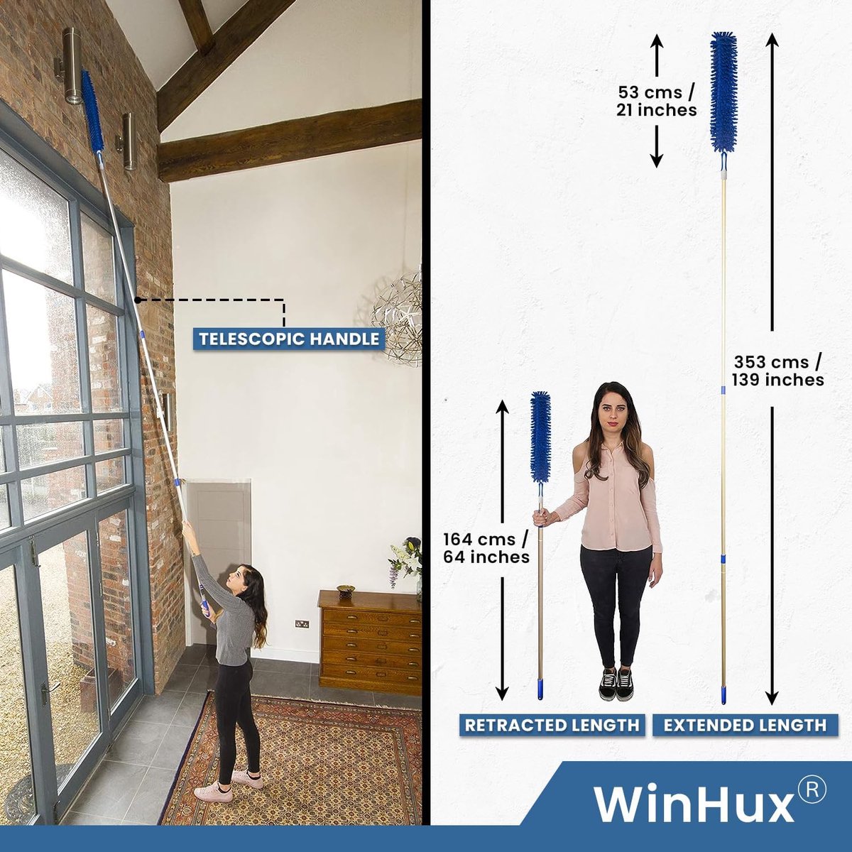Telescopische Chenille Duster 3.5 m - Verlengbaar, Buigzaam en Wasbaar