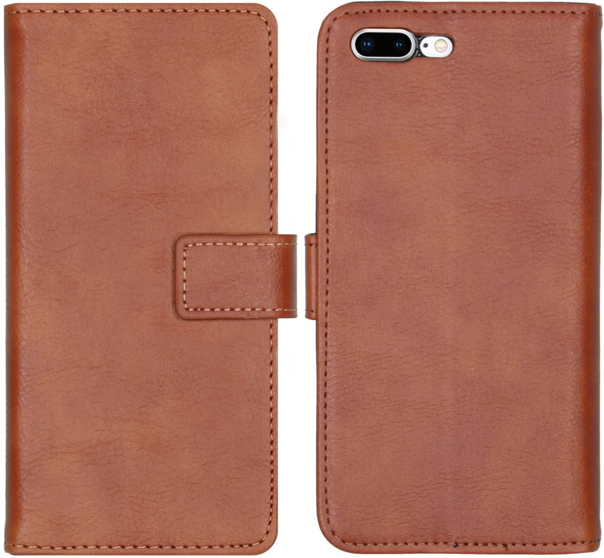 imoshion Hoesje - Geschikt voor Apple iPhone 8 Plus / 7 Plus - Luxe Bookcase - Bruin