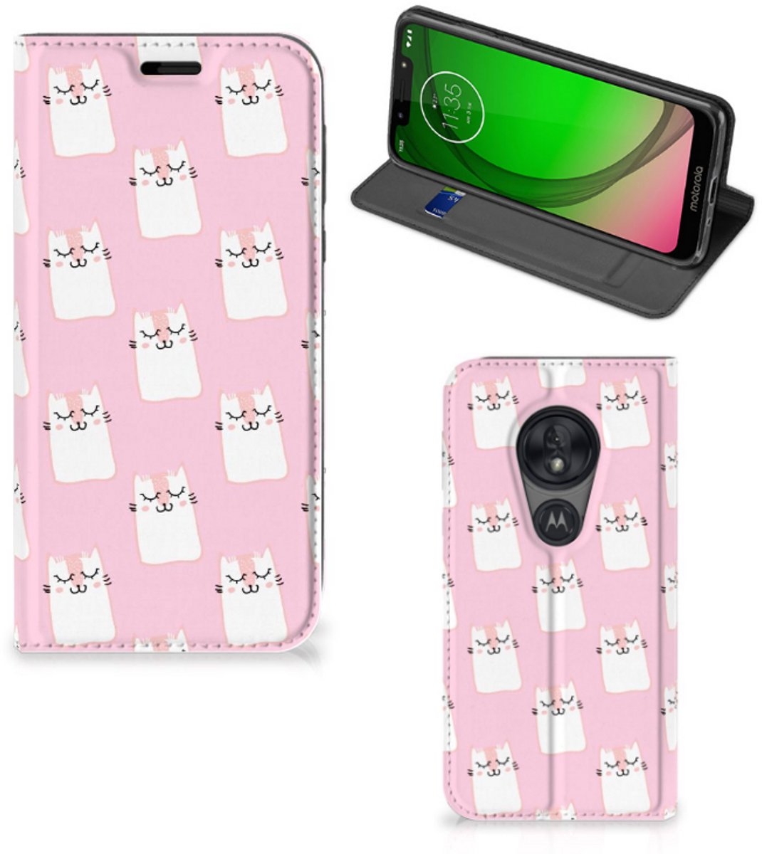Motorola Moto G7 Play Hoesje maken Sleeping Cats
