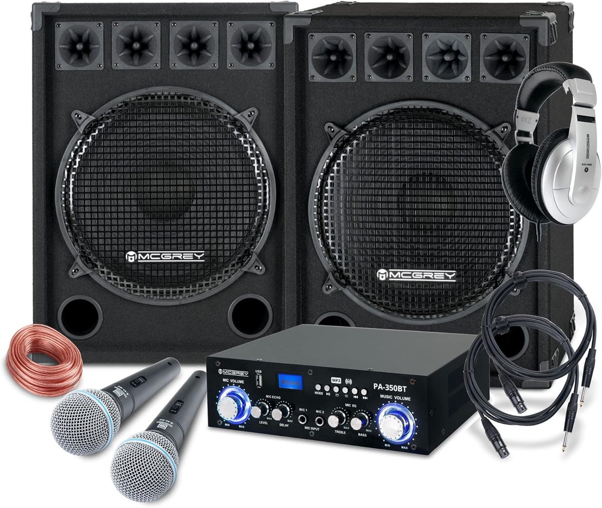 Complete DJ Karaoke Set met 1600W PA Systeem voor Feesten en Evenementen