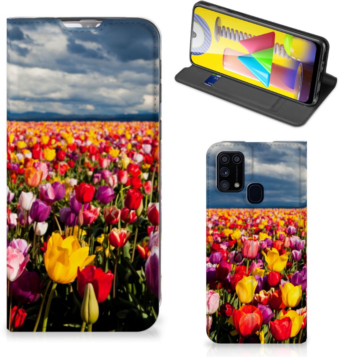 Samsung Galaxy M31 Smart Cover Tulpen