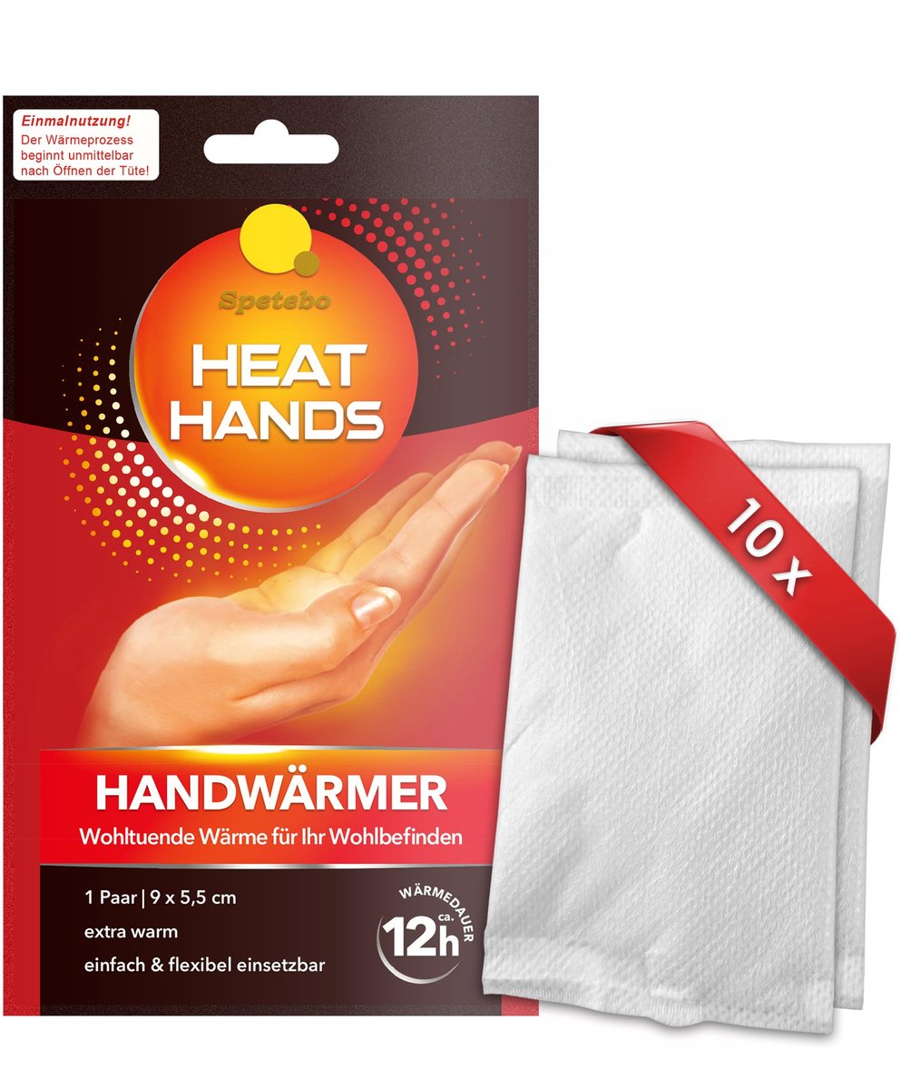 Luftaktivierte Handwärmer - 10 Paar - 12 Uur Warmte