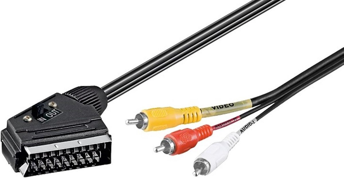 Audio-Video Kabel Scart naar 4x RCA 2,0 m