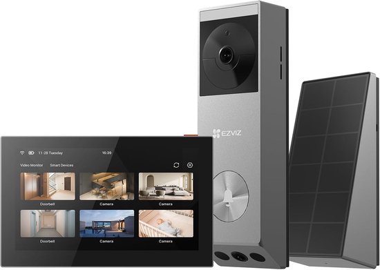 EZVIZ EP3x Pro 2K Videodeurbel met Solar Panel - EZVIZ Europe - €198,00