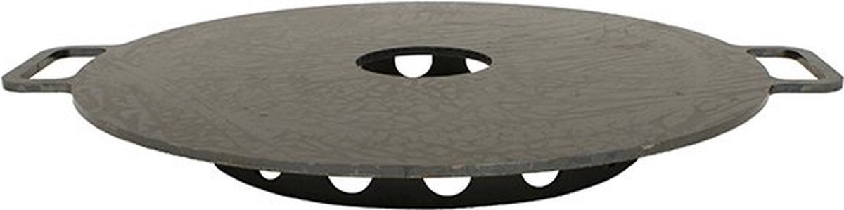 BonFeu BonPlancha 40 - Bakplaat voor BonGiano, BonTino en BonCarré - Hoge Kwaliteit Staal - Buitenkoken - Grillen - 40x40x4.2 cm