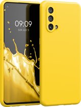 kwmobile telefoonhoesje voor OnePlus Nord CE 5G - Hoesje met siliconen coating - Smartphone case in stralend geel