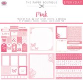 The Paper Boutique Deco Papier - Pink - 6x6 vellen - 20.3x20.3cm