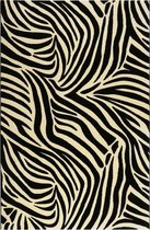 Wecon home - Laagpolig tapijt - Zebra - 100% polyester, microvezel - Dikte: 8,5mm