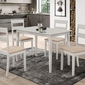 Tafelset Damir met 4 stoelen - lichtgrijs