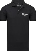 Icons - Heren Polo SS Originals Polo - Zwart - Maat L